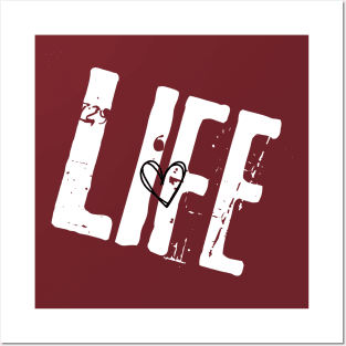 Life simple large design text Posters and Art